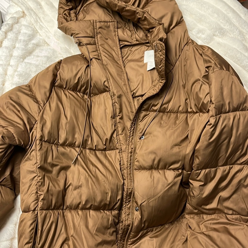 Brown oversized winter jacket